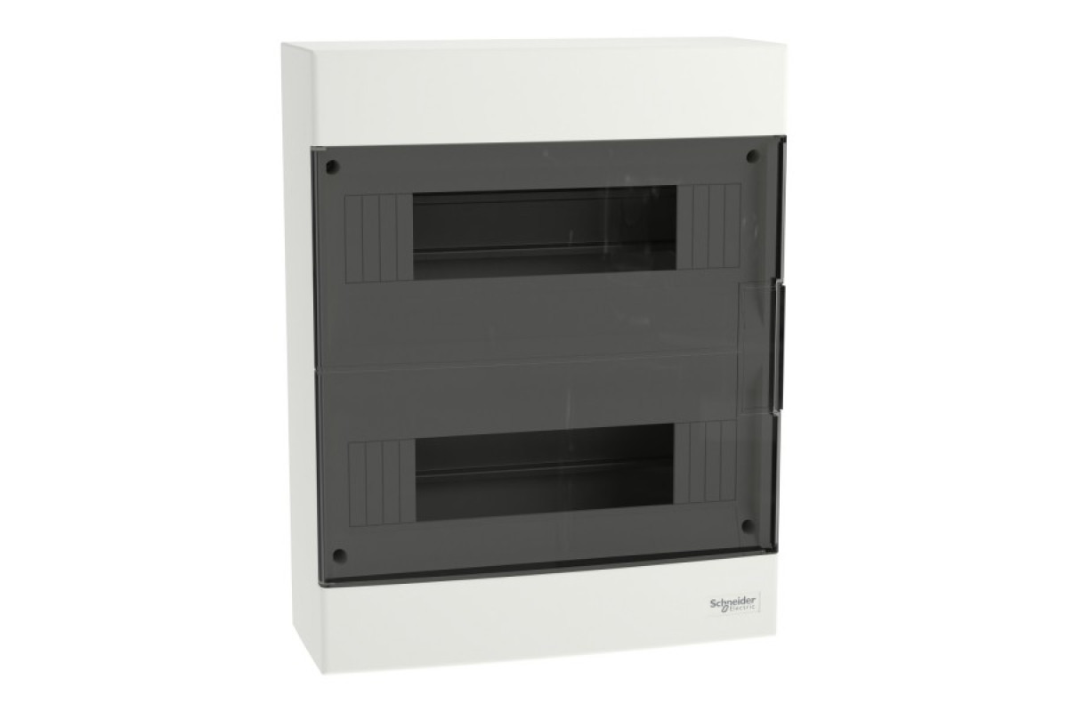 Щит пластиковий Easy9 EU, навісний, 2 ряди по 12 модулів, димчасті двері (EZ9EUC212)