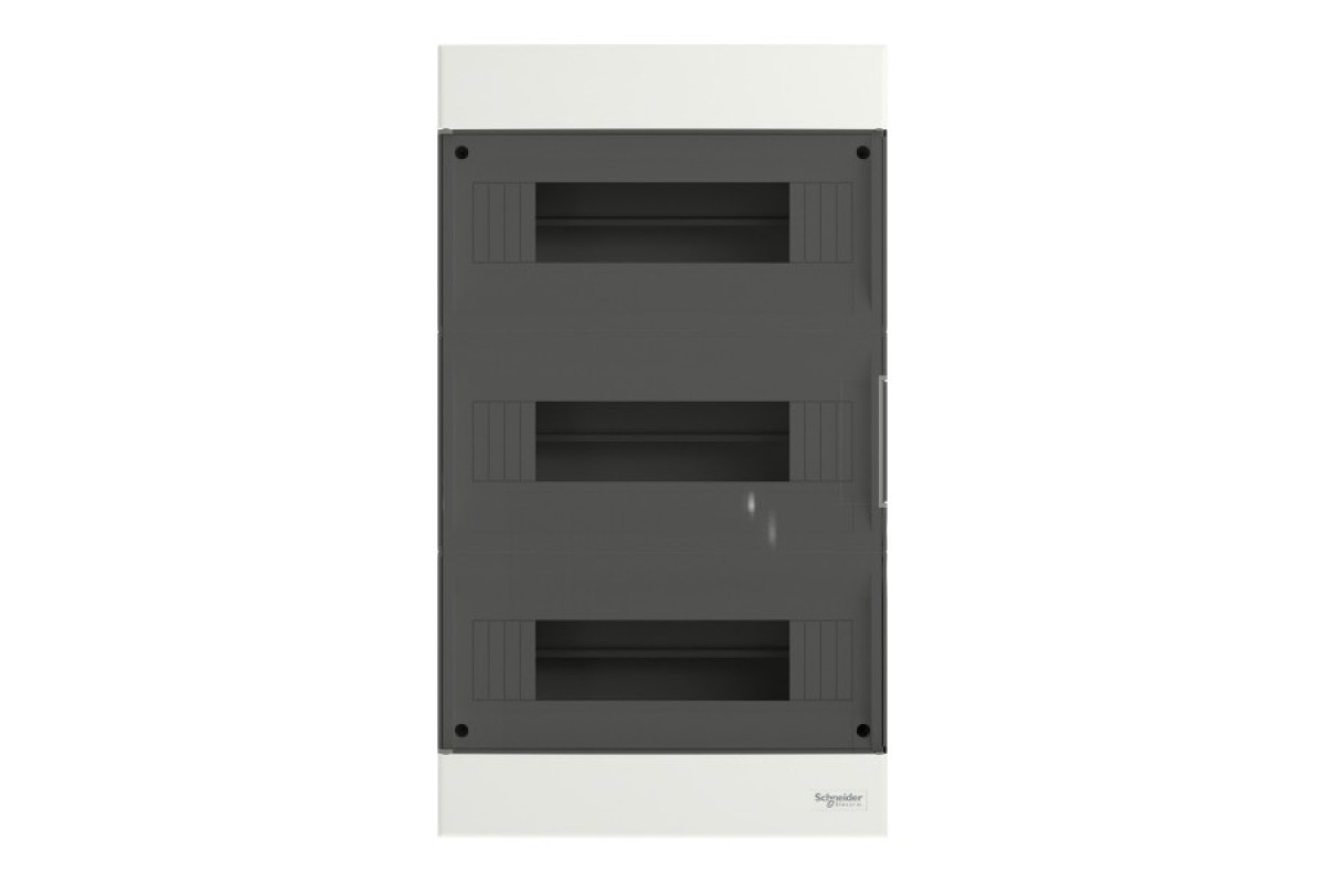 Щит пластиковий Easy9 EU, навісний, 3 ряди по 12 модулів, димчасті двері (EZ9EUC312)