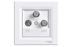 TV-SAT-SAT Розетка Кінцева Біла Asfora (EPH3600121)