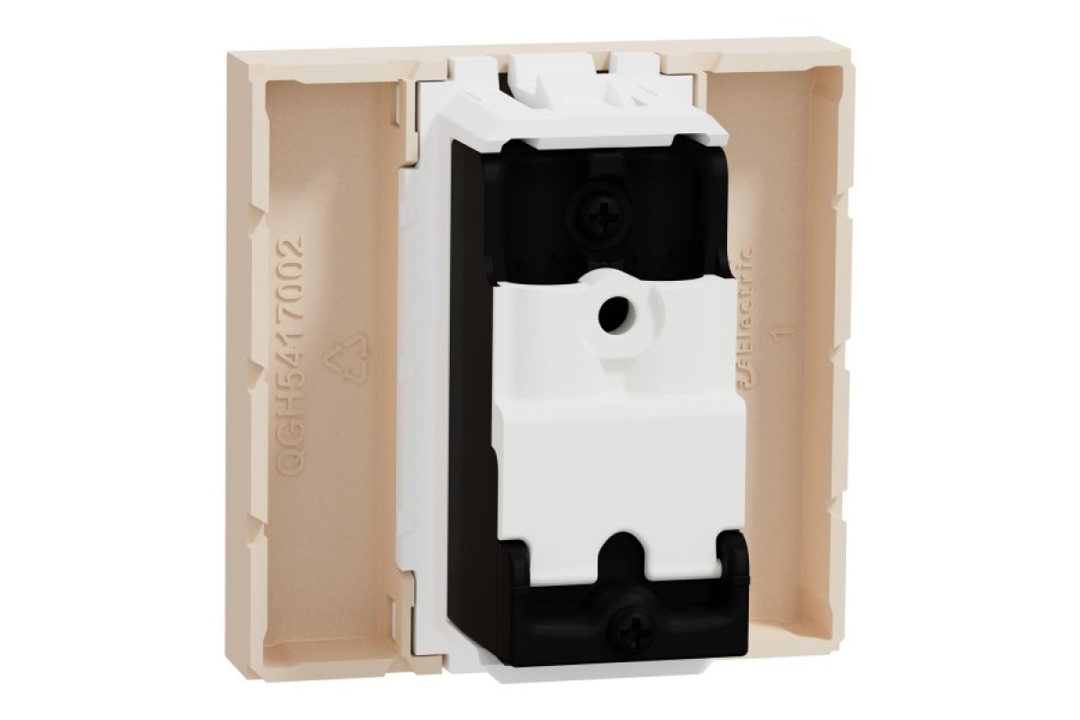 TV-розетка на один вихід, 2 модулі, бежева Unica New Studio (NU346244)