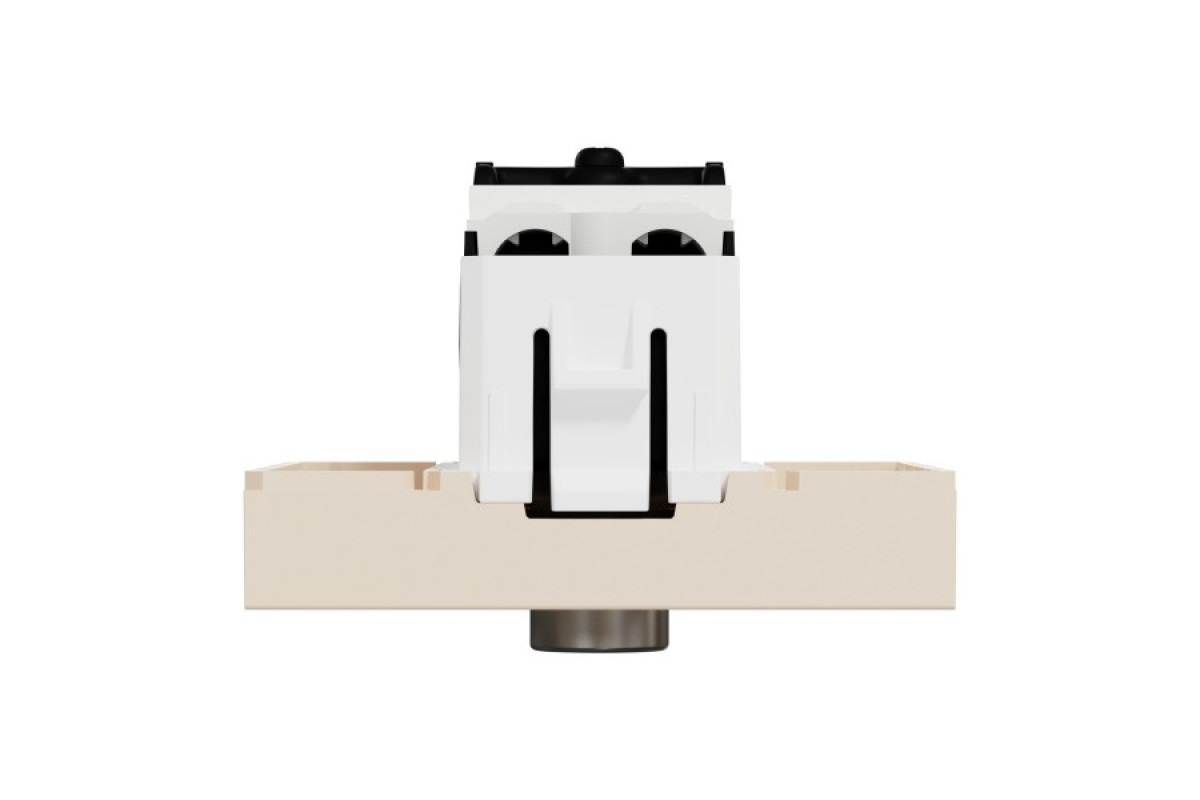 TV-розетка на один вихід, 2 модулі, бежева Unica New Studio (NU346244)