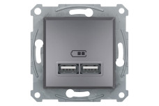 USB Розетка 2,1A Сталь Asfora (EPH2700262)