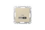 USB розетка A+C, 3 A, 45 Вт, Бежевий Sedna Design (SDD112404)