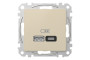 USB розетка A+C, 3 A, 45 Вт, Бежевий Sedna Design (SDD112404)