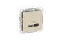 USB розетка A+C, 3 A, 45 Вт, Бежевий Sedna Design (SDD112404)