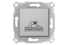 Usb розетка Sedna Schneider Electric 2,1a алюміній (SDN2710260)