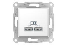 Usb розетка Sedna Schneider Electric 2,1a біла (SDN2710221)