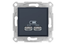 Usb розетка Sedna Schneider Electric 2,1a графіт (SDN2710270)
