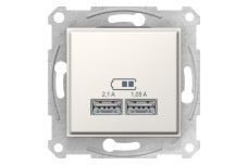 Usb розетка Sedna Schneider Electric 2,1a слонова кістка (SDN2710223)
