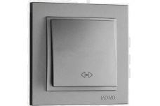 Вимикач одноклавішний проміжний, Mono Electric, DESPINA (антрацит) (102-242425-112)