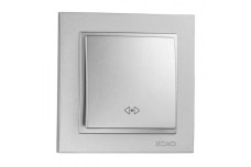 Вимикач одноклавішний проміжний, Mono Electric, DESPINA (срібло) (102-212125-112)