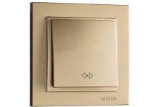 Вимикач одноклавішний проміжний, Mono Electric, DESPINA (титан) (102-222225-112)