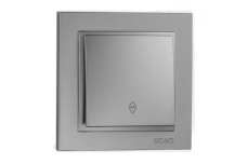 Вимикач одноклавішний прохідний, Mono Electric, DESPINA (антрацит) (102-242425-109)