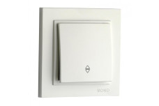 Вимикач одноклавішний прохідний, Mono Electric, DESPINA (білий) (102-190025-109)