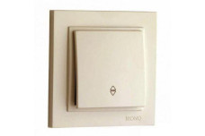 Вимикач одноклавішний прохідний, Mono Electric, DESPINA (крем) (102-170025-109)