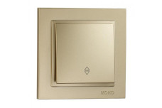 Вимикач одноклавішний прохідний, Mono Electric, DESPINA (титан) (102-222225-109)