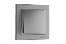 Вимикач одноклавішний, Mono Electric, DESPINA (антрацит) (102-242425-100)