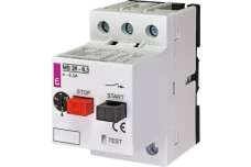 Автоматичний вимикач захисту двигунів MS25-6,3 (2,2 - 2,5 kW, 4,0 - 6,3A) ETI (004600090)