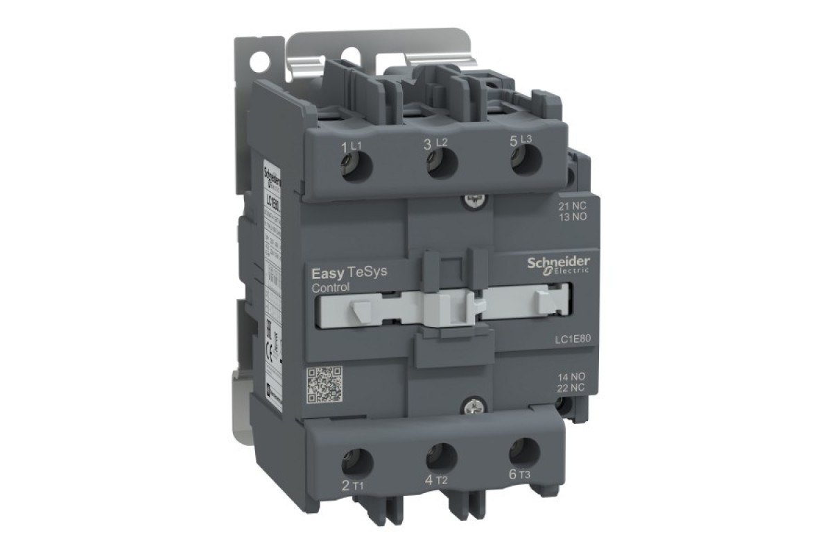Контактор 3Р Е 80А АС3 ~220В 50 ГЦ (LC1E80M5)