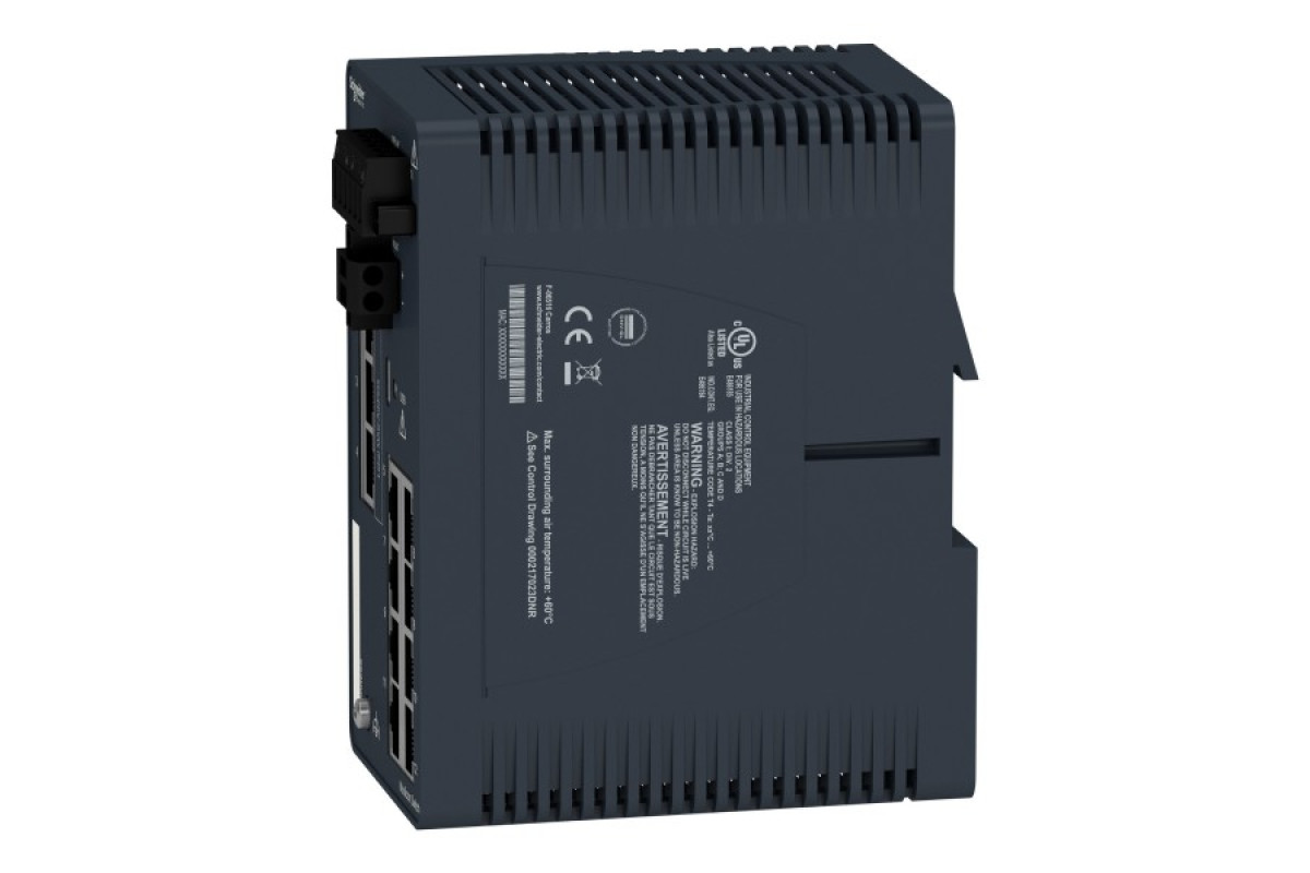 Керований мережевий комутатор Modicon, 8 портів для мідного кабелю, 4 гігабітні порти для мідного кабелю (MCSESM123F23G0)