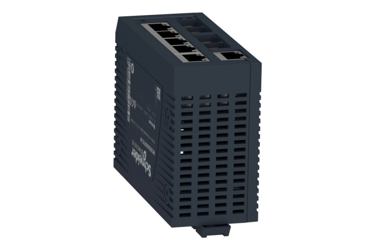 Некерований мережевий комутатор Modicon Standard, 6 портів для мідного кабелю, 2 порти для багатомодового оптоволокна (MCSESU083F2CU0)