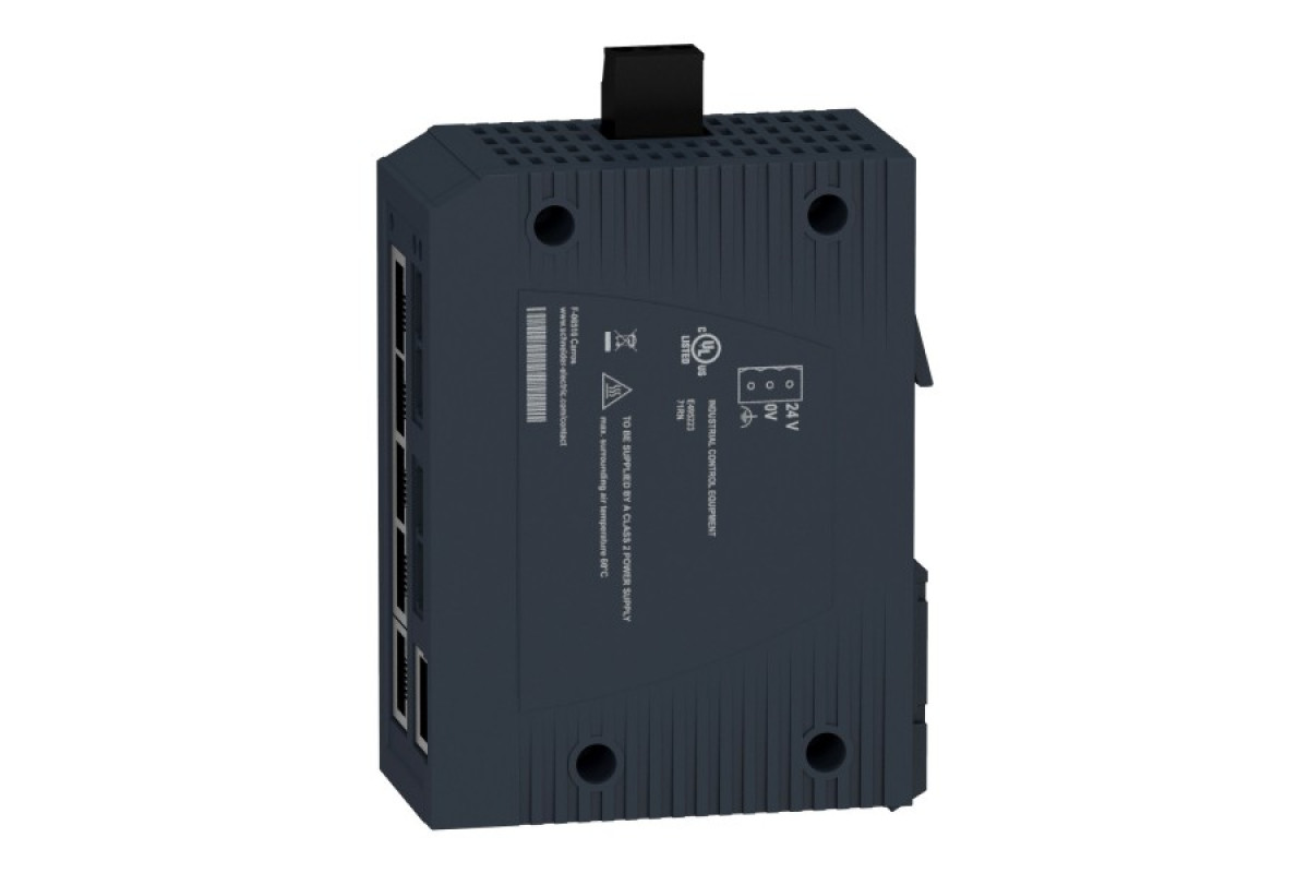 Некерований мережевий комутатор Modicon Standard, 6 портів для мідного кабелю, 2 порти для одномодового оптоволокна (MCSESU083F2CS0)