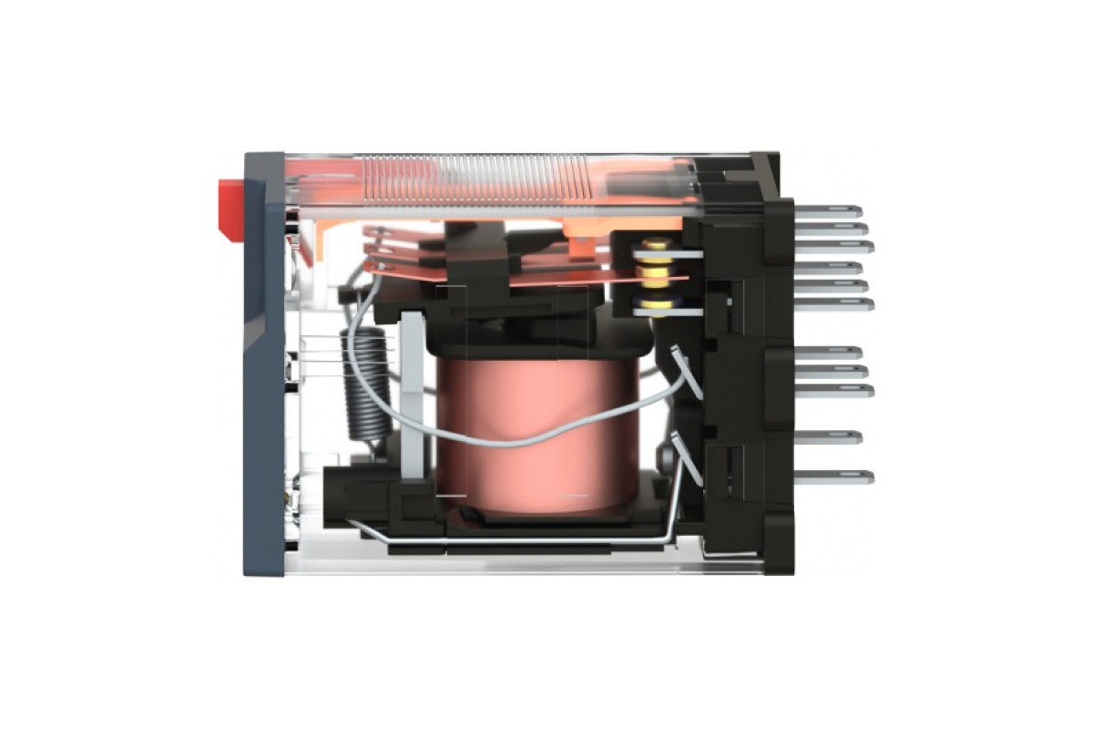 Реле мініатюрне проміжне, 3CO, світлодіод, ~24В (RXM3AB2B7)
