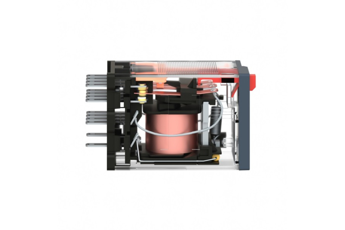 Реле мініатюрне проміжне, 4CO, світлодіод, ~230В (RXM4AB2P7)