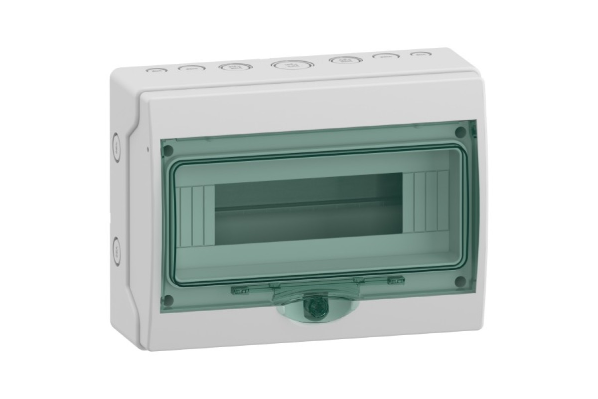 Модульный мини щит, Mureva, 1х12 модулей, клеммный блок заземления и нейтрали (13444)