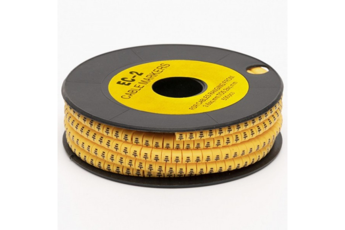 Маркувальна бірка ЕС-2 (3,6-5,2 мм²) символ "земля" (502622/з)