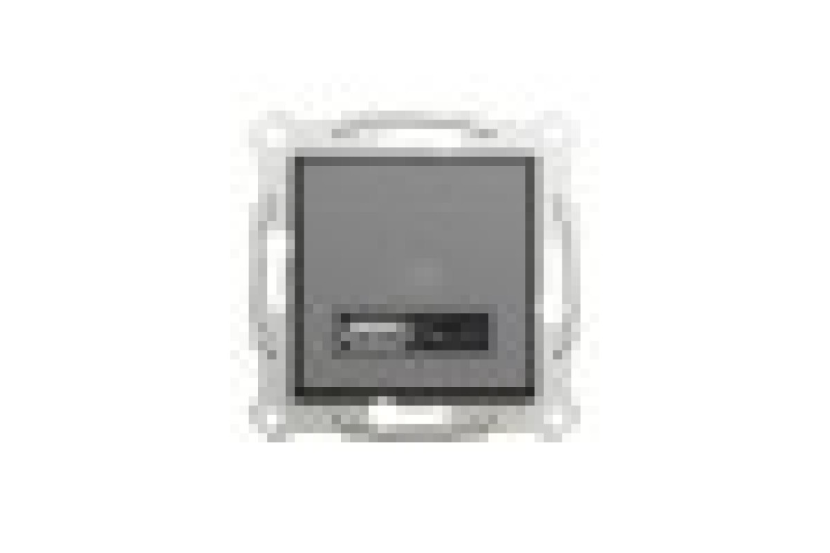 USB розетка А+С, 3 А, 45 Вт, антрацит (EPH2700471)