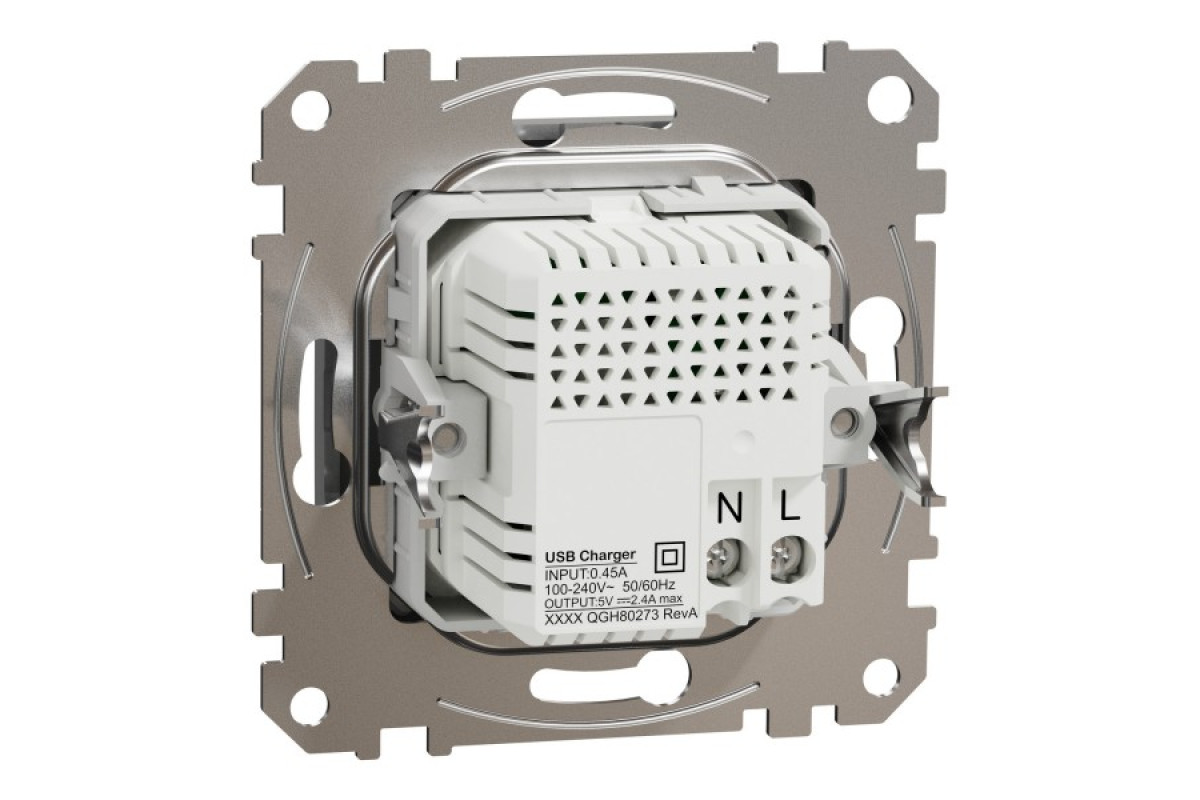 USB розетка ип A+C 2,4A Алюміній Sedna Design (SDD113402)