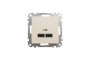 USB розетка тип A+A 2,1A Бежевий Sedna Design (SDD112401)