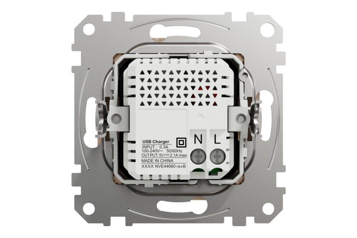 USB розетка тип A+A 2,1A Бежевий Sedna Design (SDD112401)