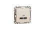 USB розетка тип A+A 2,1A Бежевий Sedna Design (SDD112401)