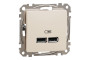 USB розетка тип A+A 2,1A Бежевий Sedna Design (SDD112401)