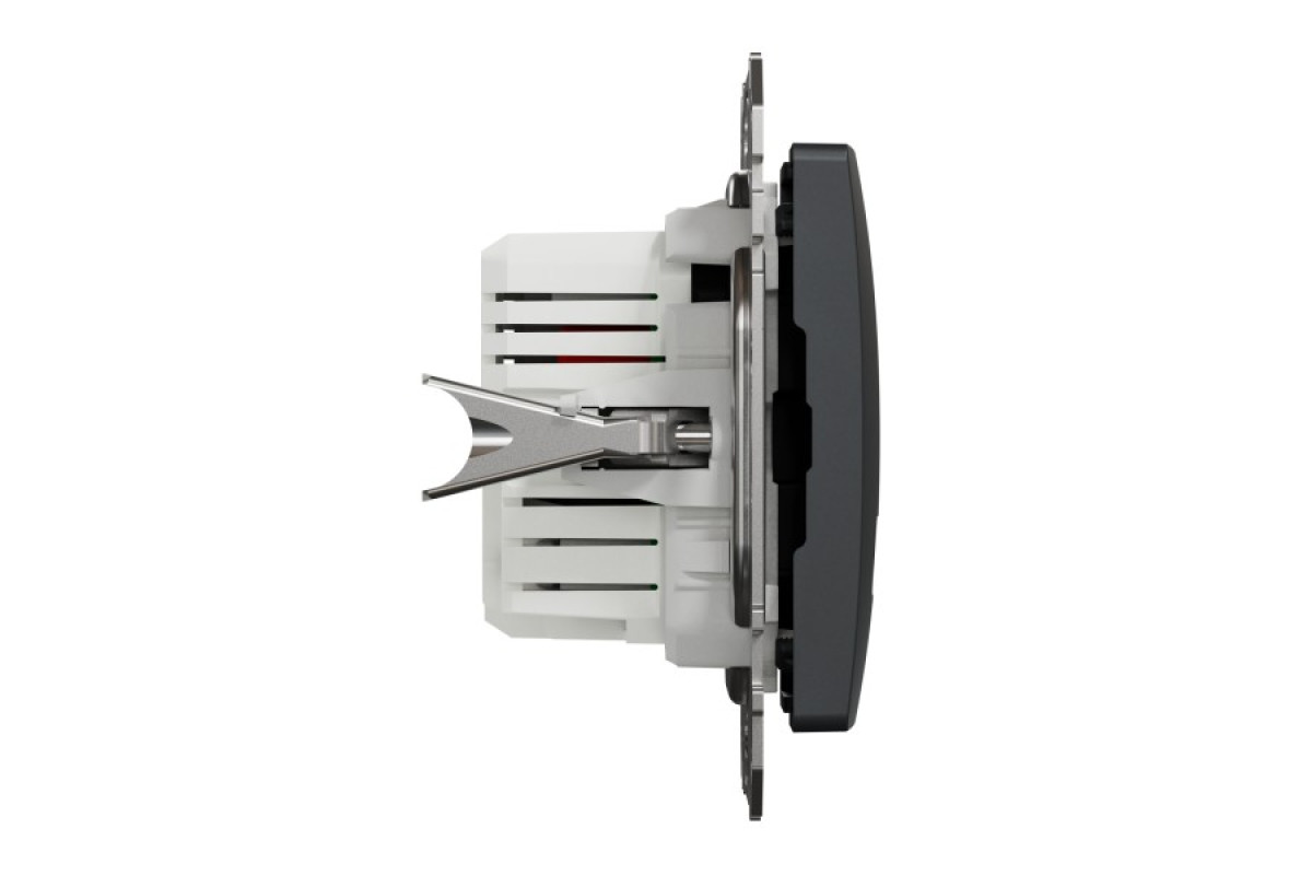 USB розетка тип A+A 2,1A Чорний Sedna Design (SDD114401)