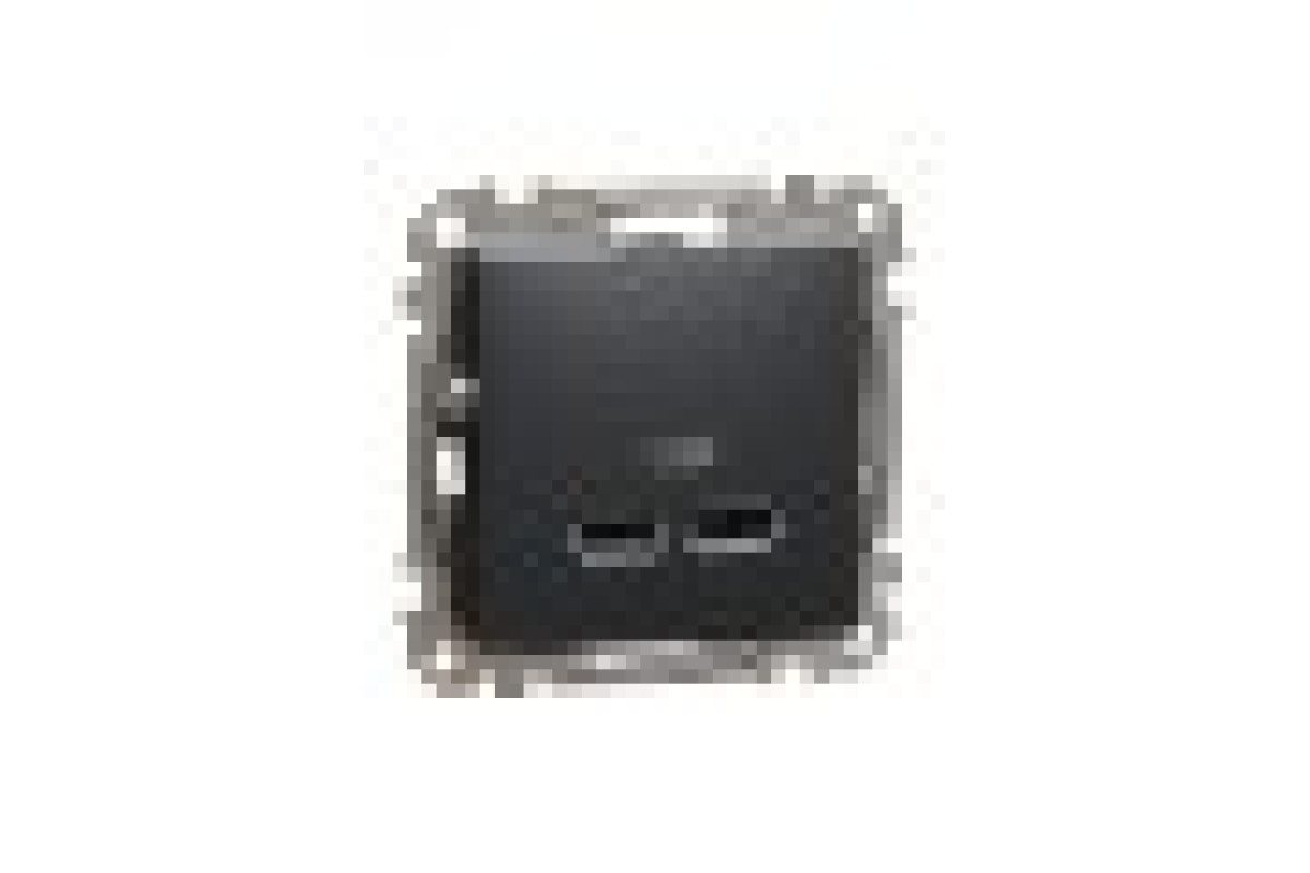 USB розетка тип A+A 2,1A Чорний Sedna Design (SDD114401)