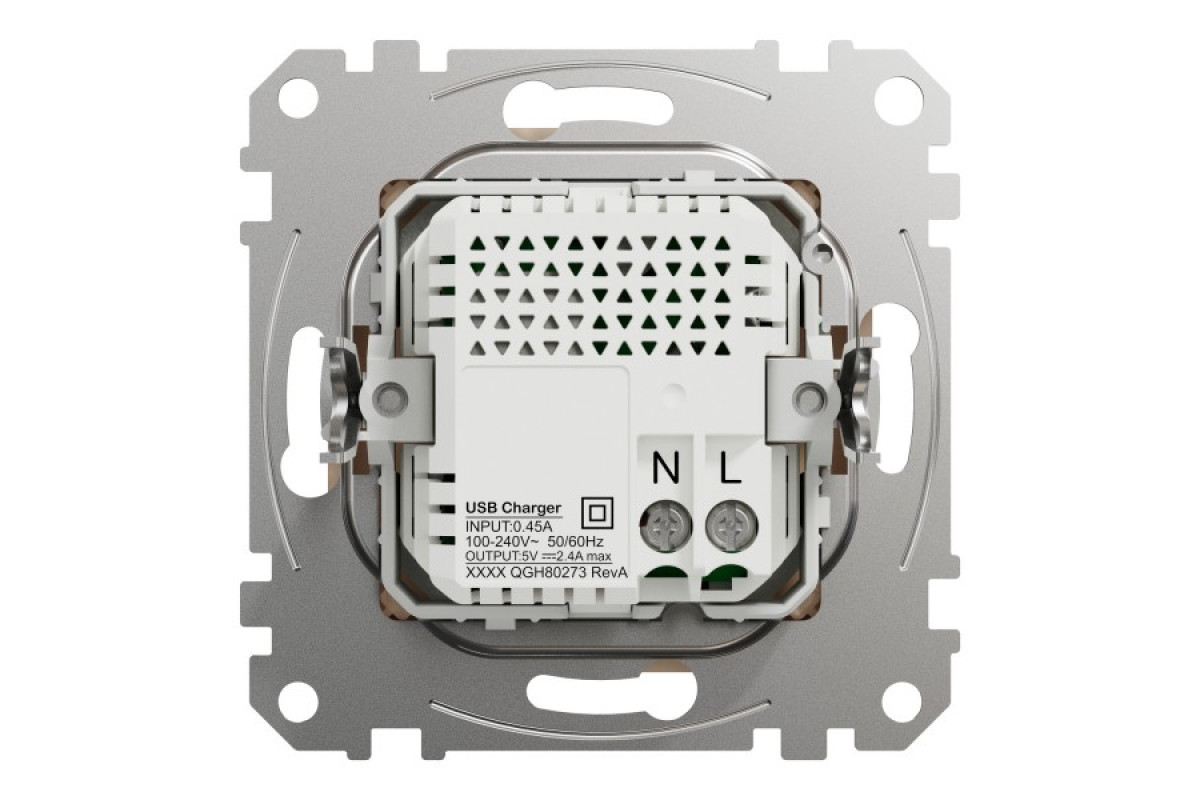 USB розетка тип A+C 2,4A Бежевий Sedna Design (SDD112402)