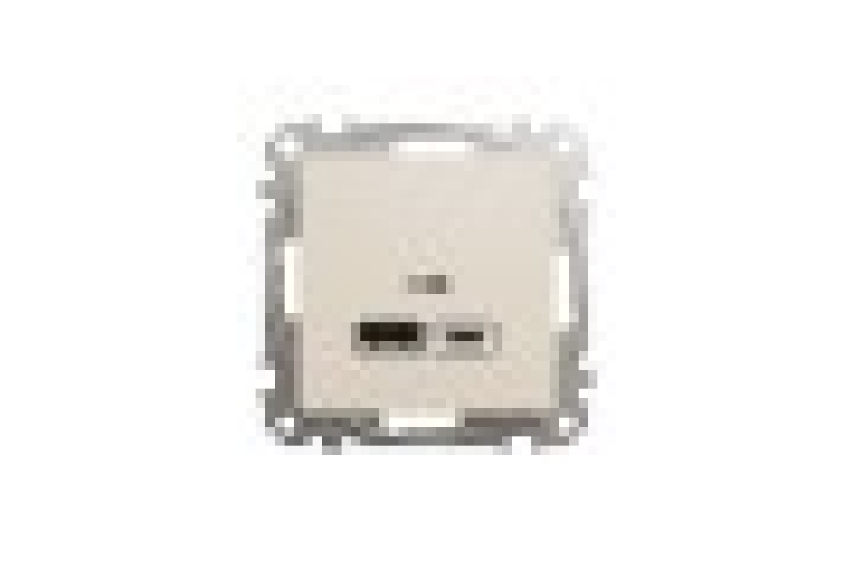 USB розетка тип A+C 2,4A Бежевий Sedna Design (SDD112402)