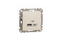 USB розетка тип A+C 2,4A Бежевий Sedna Design (SDD112402)
