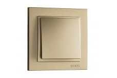 Вимикач одноклавішний, Mono Electric, DESPINA (титан) (102-222225-100)