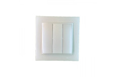 Вимикач трьохклавішний, Mono Electric, DESPINA (перлина) (102-252522-114)