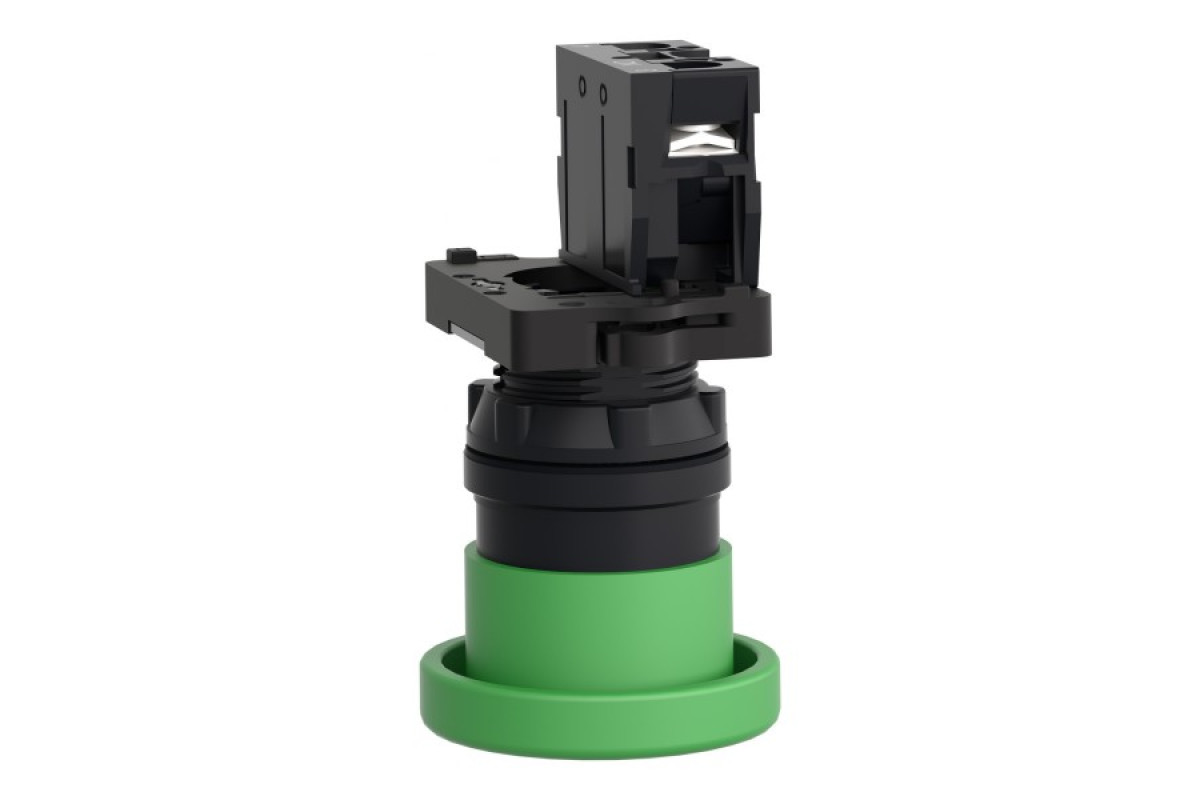 Грибовидная кнопка зеленого цвета диаметром 40 мм, 1NO (XA2EC31)