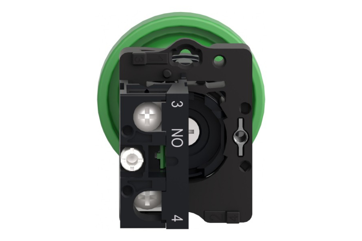 Грибовидная кнопка зеленого цвета диаметром 40 мм, 1NO (XA2EC31)