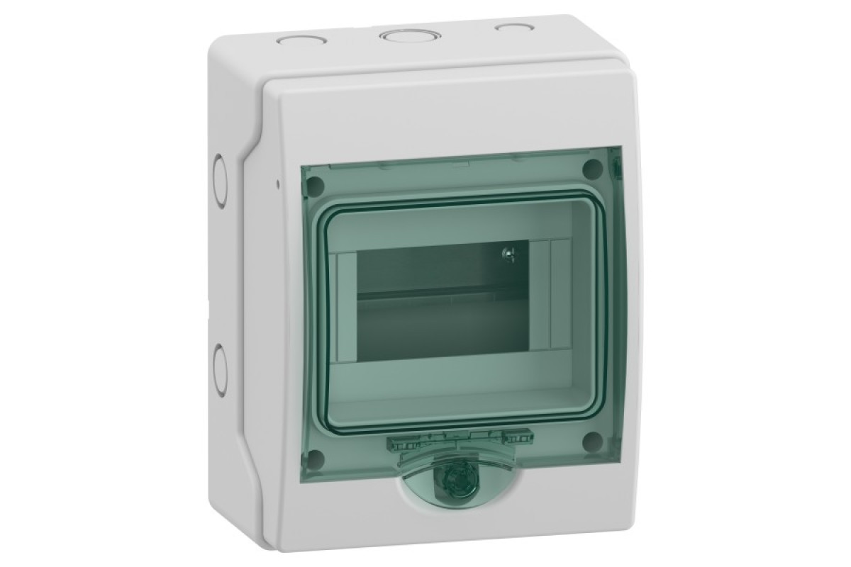 Модульный мини щит, Mureva, 1х6 модулей, клеммный блок заземления и нейтрали (13442)