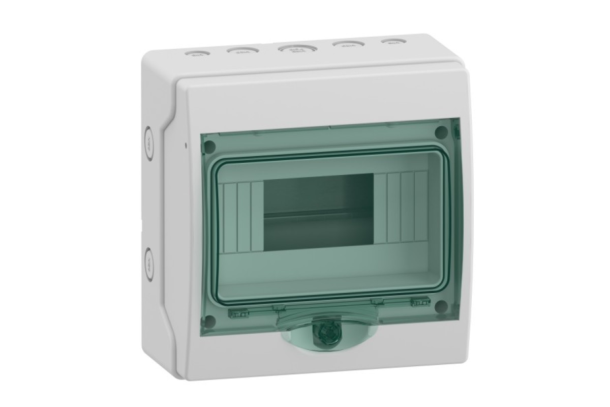 Модульний міні щит, Mureva, 1х8 модулів, без клемного блоку (13978)