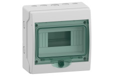 Модульний міні щит, Mureva, 1х8 модулів, клемний блок заземлення та нейтралі (13443)