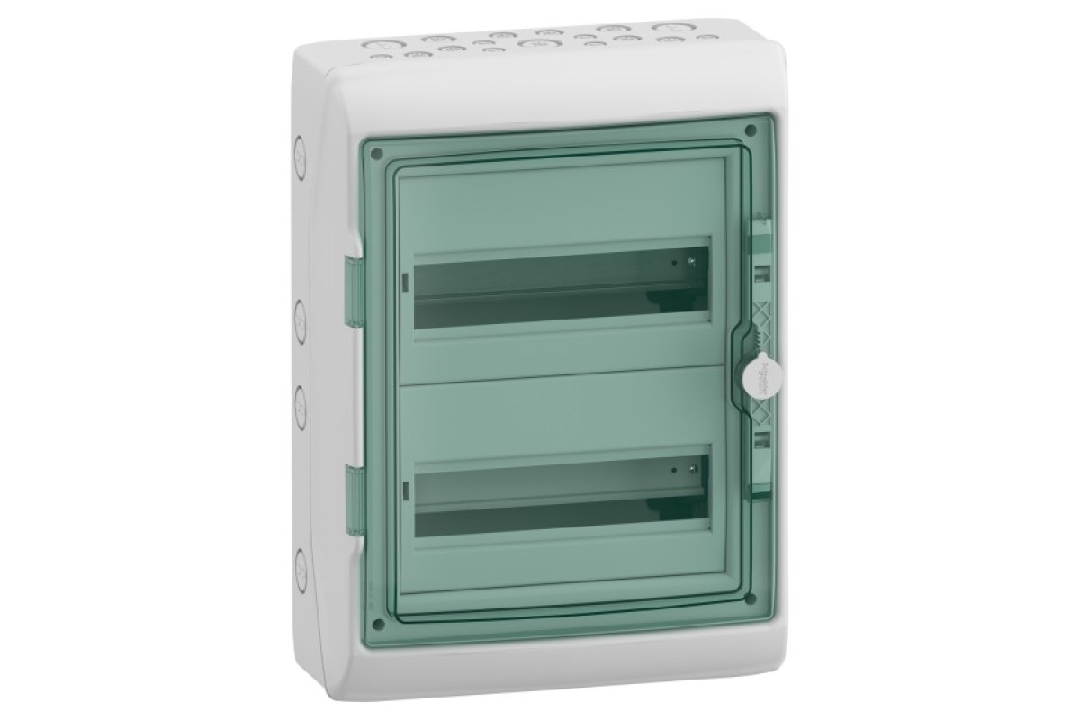 Щит для модульних пристроїв, Mureva, 2х12 модулів, клемний блок заземлення (13983)