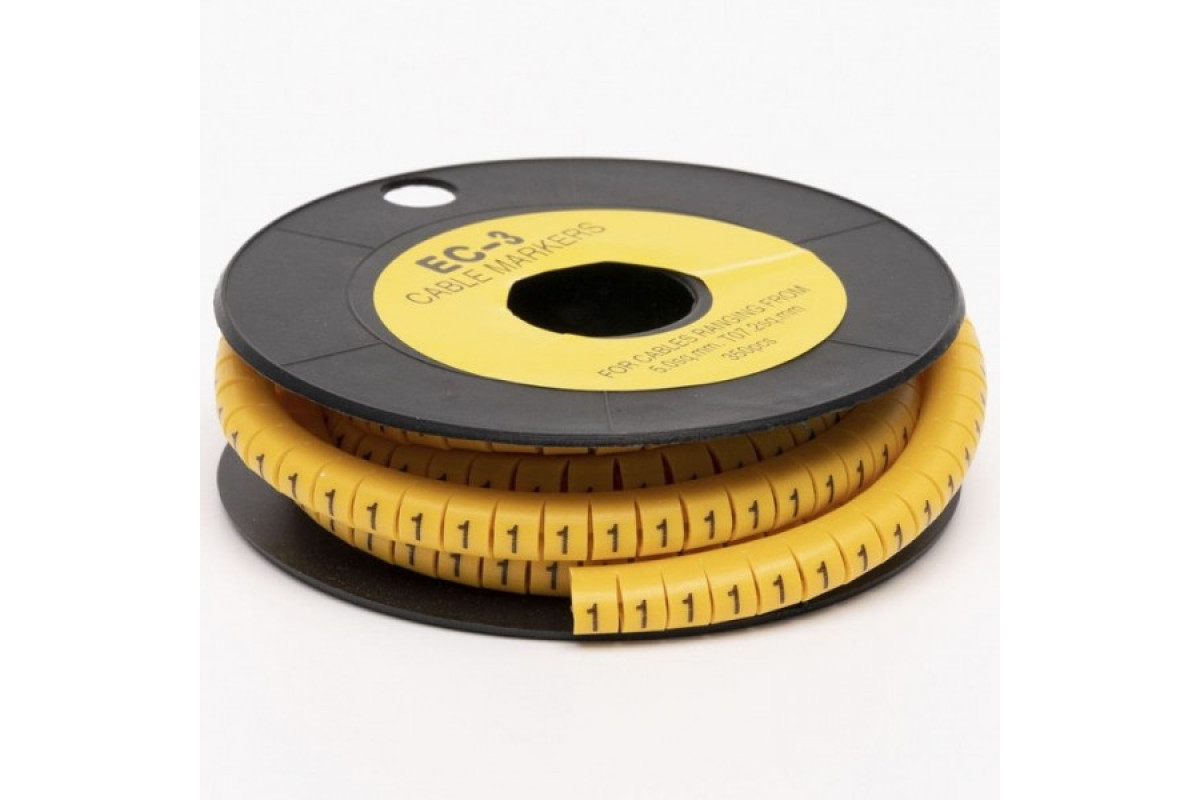 Маркувальна бірка ЕС-3 (5-7,2 мм²) символ "1" (502623/1)